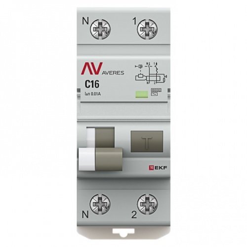 Автоматический выключатель дифференциального тока DVA-6 1P+N 16А (C) 10мА (AC) 6кА AVERES EKF фото 2