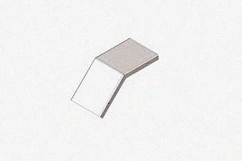 Крышка лотка замкового КЛСЗ 600х80-45 УТ1,5 для поворота трассы вниз на 45, горячее цинкование, S1,5