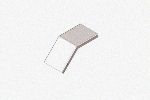 Крышка лотка замкового КЛСЗ 600х80-45 УТ1,5 для поворота трассы вниз на 45, горячее цинкование, S1,5