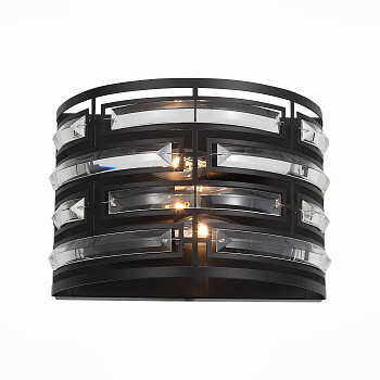 Бра Черный/Черный, Прозрачный E14 2*40Вт SL665.401.02 ST LUCE