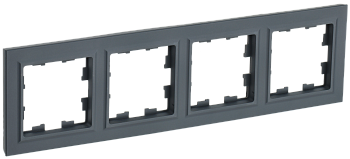 BRITE Рамка 4-местная РУ-4-БрГ графит IEK