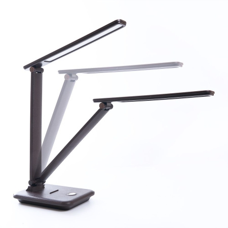 Настольный светодиодный светильник Feron DE1728 25W, 3000-6000К, 100-240V, коричневый