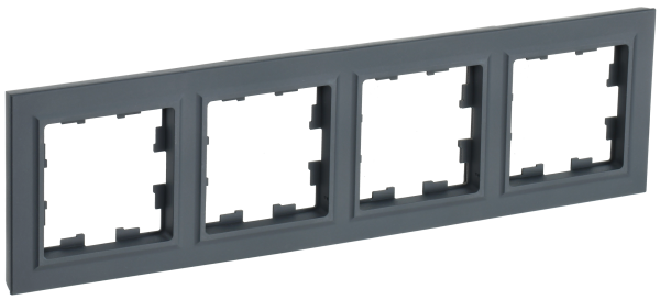 BRITE Рамка 4-местная РУ-4-БрГ графит IEK