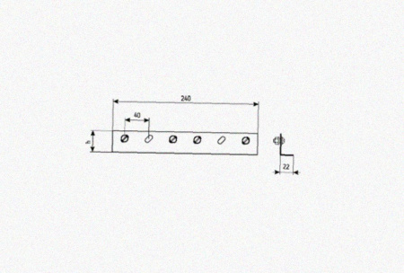 Соединитель лотковый замковый СЛЗх50х1,0 УТ1,5, оцинкованный лист, S1,0