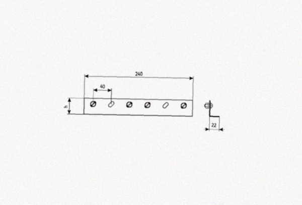 Соединитель лотковый замковый СЛЗх50х1,0 УТ1,5, оцинкованный лист, S1,0