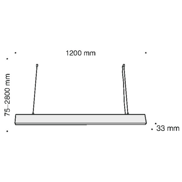 Подвесной светильник 40Вт 4000K Белый IP20 Vinder P051PL-L40W4K Technical