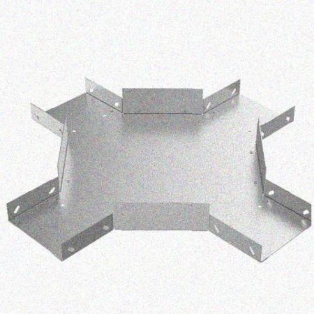 Лоток крестообразный замковый глухой КМЗГ 50х50 УТ1,5, горячее цинкование, S0,8