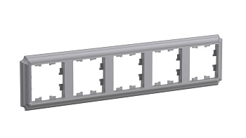 ATLASDESIGN ANTIQUE 5-постовая РАМКА, универсальная, СТАЛЬ Schneider Electric