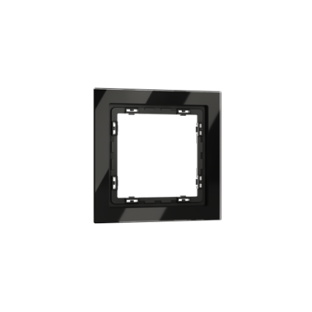 Рамка стеклянная Voltum S70 на 1 пост, (черный, стекло)