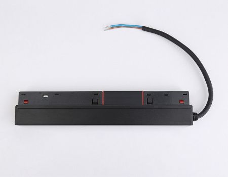 Блок питания внутренний с вводом питания для шинопровода Magnetic GL3661 BK черный блок IP20 100W 48V 225*45*23 Ambrella Light