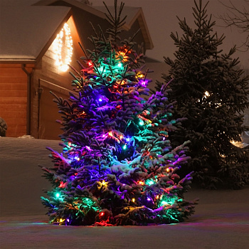 Гирлянда нить с мерцанием 10м IP65 (400-101 мульти) Eurosvet