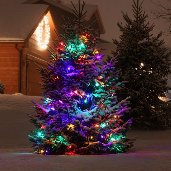 Гирлянда нить с мерцанием 10м IP65 (400-101 мульти) Eurosvet