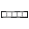 Рамка стеклянная Voltum S70 на 5 постов, (графит, стекло)