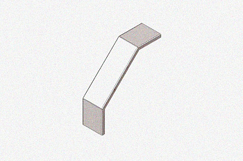 Крышка лотка замкового КЛСЗ 400х100-90 УТ1,5 для поворота трассы вниз на 90, горячее цинкование, S1,0