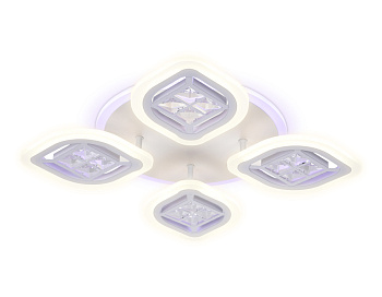 Потолочный светодиодный светильник с пультом FA280/4 WH белый 69W 530*530*80 (ПДУ РАДИО 2.4G) Ambrella Light