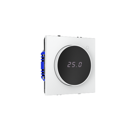 Терморегулятор электронный Voltum S70 с индикацией и датчиком, для теплого пола, (белый матовый)