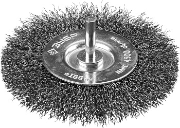 Профессионал. Щетка дисковая для дрели, витая стальная проволока 0,3мм, 100мм ЗУБР