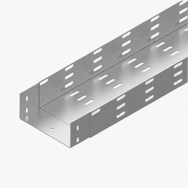 Лоток монтажный цельный перфорированный ЛМЦ200х100х3000 УХЛ1, горячее цинкование, S1,5
