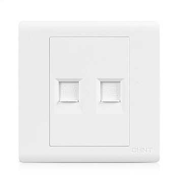 Двойная телефонная розетка 4 контактная CHINT