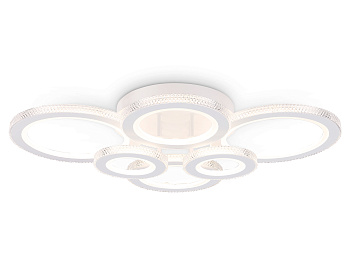 Потолочный светодиодный светильник с пультом FA8874/4+2 WH белый 3000K-6400K 76W 800*570*165 (ПДУ ИК) Ambrella Light