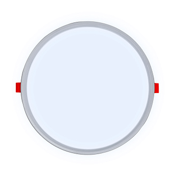 LP-12 Светодиодная панель встраиваемая с регулировкой под посадочное отверстие, 20Вт, 230В/50Гц, 1500лм, 6500К, Ø230х24мм, круглая, драйвер на корпусе