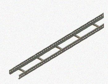 Лоток лестничный КП-НЛ 10х10-45 (Rп600) УХЛ1 для поворота трассы вверх на 45, радиус поворота трассы 600 мм, горячее цинкование, S1,5