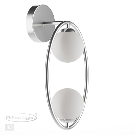 Бра G9 2*40W SLOTA никель/белый ODEON LIGHT