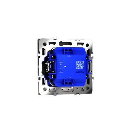 Выключатель встраиваемый Voltum S70 одноклавишный с подсветкой 10А, (титан)