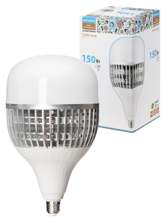 Лампа светодиодная T-150 Вт-230 В-6500 К–E27 (170x295 мм) Народная TDM