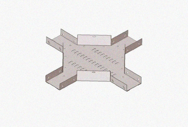 Лоток крестообразный замковый глухой КМЗГ 100х65 УХЛ1, горячее цинкование, S1,5