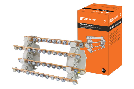 Распределительный блок РБ-400 4П 400А (4 шины11xM6+1хM8) TDM