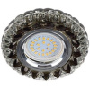 Св-к MR16 GU5.3 LD7009 Круг "Кристалл" 4000K черный/хром 30x95 ECOLA