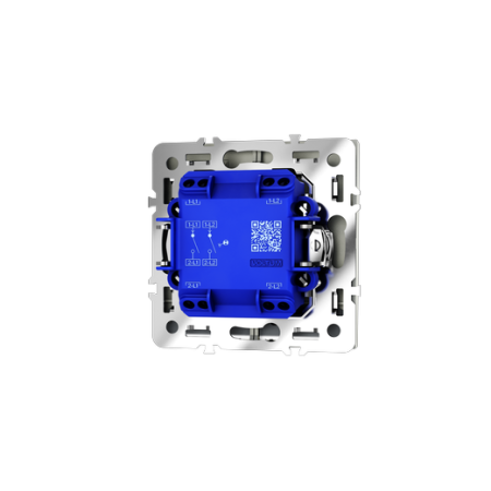 Выключатель встраиваемый Voltum S70 двухклавишный с подсветкой 10А, (сталь)