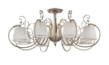 Потолочный светильник 8*E14 40Вт Кремовый с Золотом IP20 Simone FR2020-CL-08-BG Freya