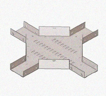 Лоток крестообразный перфорированный КМ 500х80 У3, окрашенный, S1,5