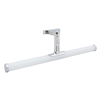 12-118 Светодиодный светильник для зеркальной подсветки. Молочный рассеиватель с хромированными насадками. 220В, SMD 2835, 6ВТ, 540ЛМ, 4000К(Дневное о