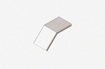 Крышка лотка замкового КЛСЗ 50х50-45 УТ1,5 для поворота трассы вниз на 45, оцинкованный лист S1,0