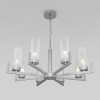Подвесная люстра 8*E14 40Вт серебряный IP20 Arganie (60133/8 серебро) Eurosvet