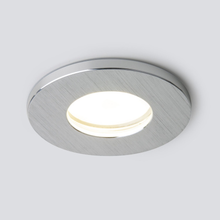 Влагозащищенный точечный светильник GU10 серебряный IP44 (a053359) Elektrostandard
