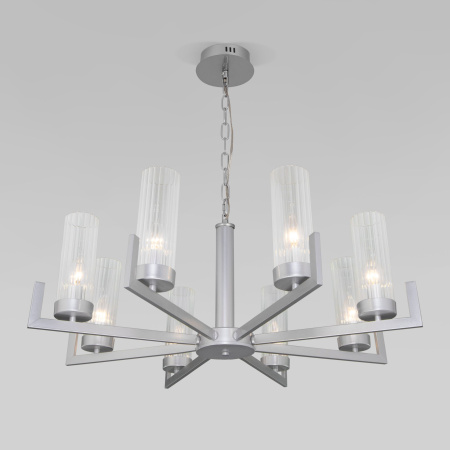 Подвесная люстра 8*E14 40Вт серебряный IP20 Arganie (60133/8 серебро) Eurosvet