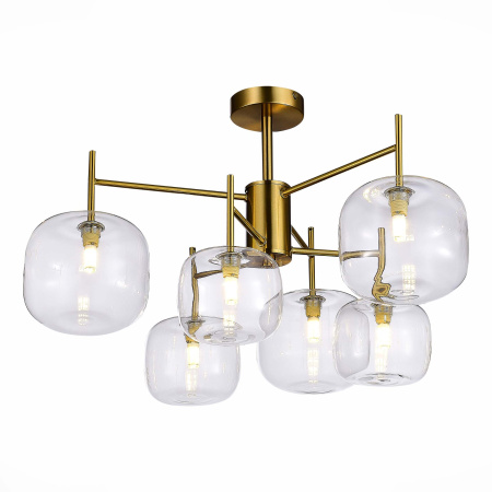 Люстра потолочная Латунь/Прозрачный G9 6*5Вт SL1049.302.06 ST LUCE