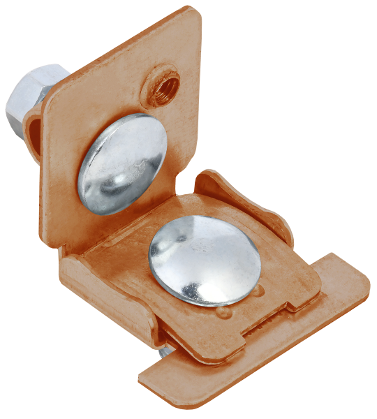 Держатель проводника круглого 6-10мм для фальца 0,6-8мм медь IEK