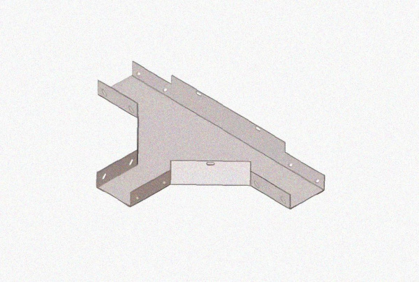 Лоток тройниковый замковый глухой ОТЗГ 50х50 УТ1,5, горячее цинкование S1,5