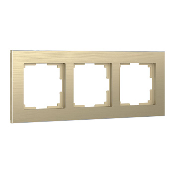 Aluminium Рамка на 3 поста (шампань алюминий) Werkel