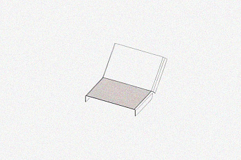 Крышка лотка КЛП 250х80-45 УТ1,5 для поворота трассы вверх на 45, оцинкованный лист S1,0