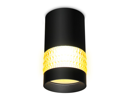 Накладной точечный светильник TN375 SBK/TI черный песок/янтарь GU5.3 D65*117 Ambrella Light