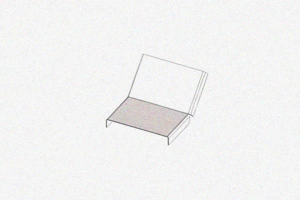 Крышка лотка КЛП 250х80-45 УТ1,5 для поворота трассы вверх на 45, оцинкованный лист S1,0