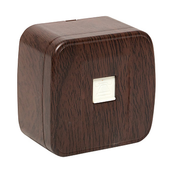 Минск Розетка Phone 1-местная ОП тёмное дерево EKF