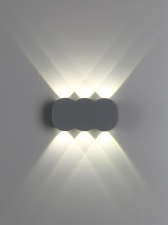 Ландшафтный настенный св-к IP54 LED 4000K 6W 85-265V CALLE темно-серый C NOVOTECH