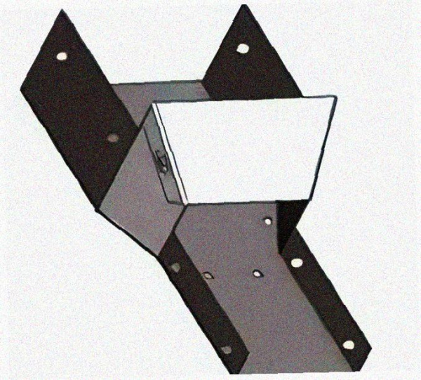 Лоток переходной замковый ЛПЗ 100х60-50х50 УХЛ1 горячее цинкование, S1,5